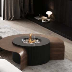 Table basse braséro intégré